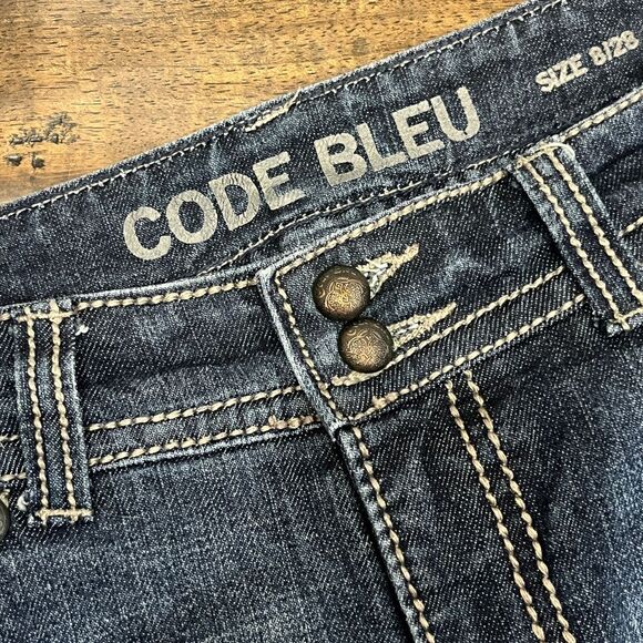 Code Bleu Bootcut Jeans Medium Wash Stitch Denim Women's Concert‎ Riding Sz 8/28 - Picture 4 of 14